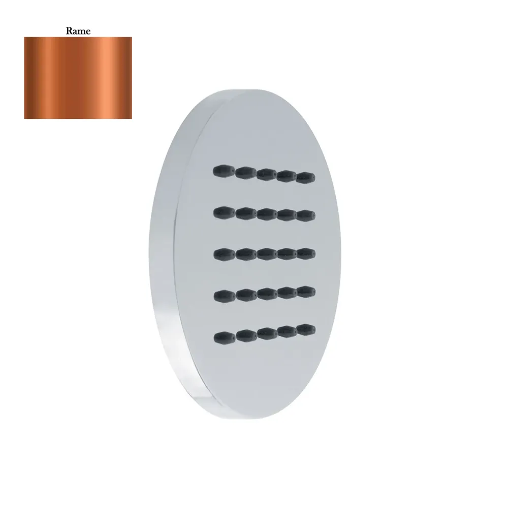 Soffione chorro corporal de pared 100mm en latón cobre para Ropa Blanca y de Color