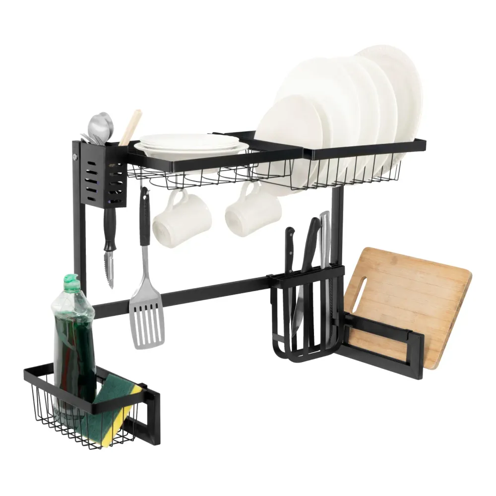 Escurridor de platos acero inoxidable ajustable para cocina con Aroma Limón
