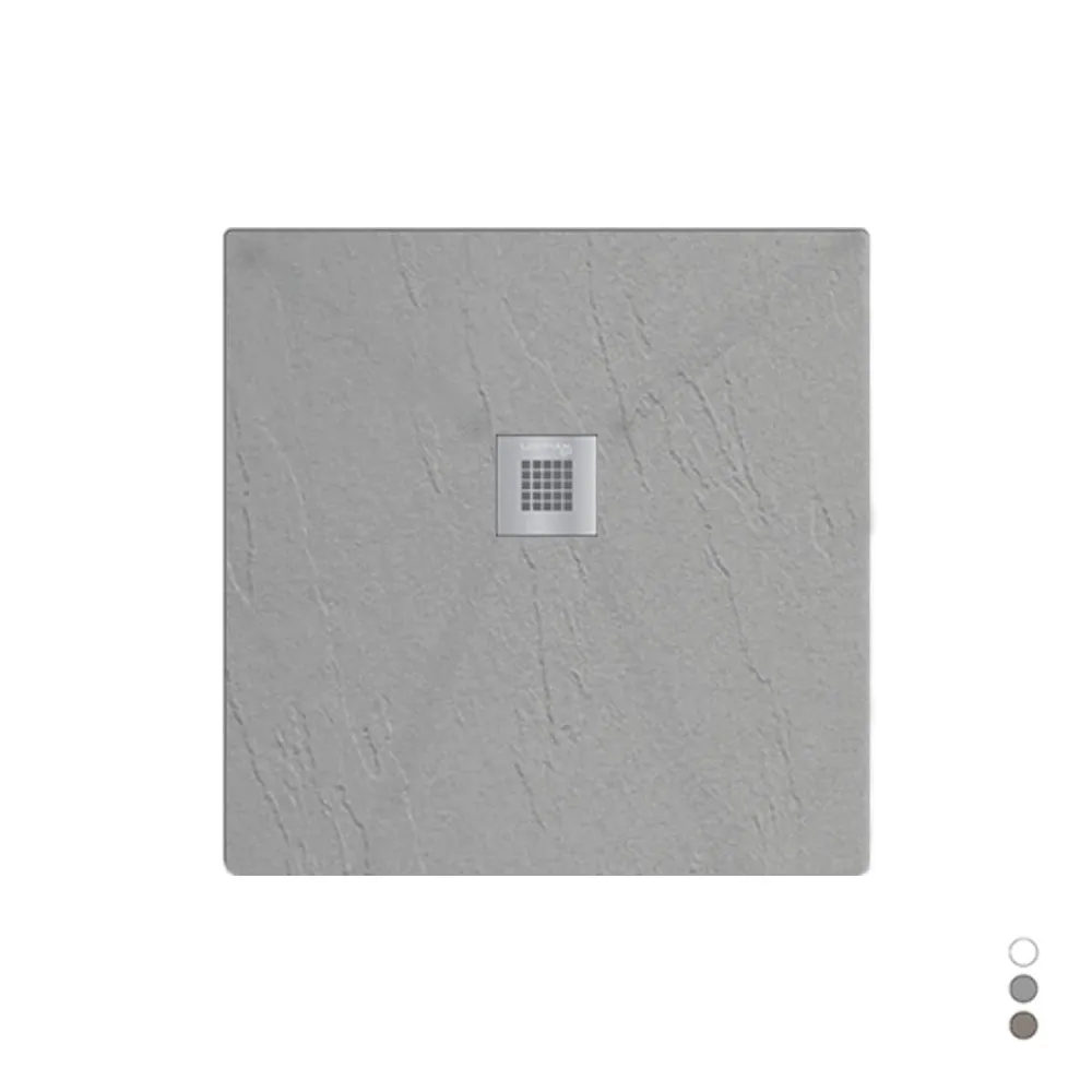 Líquido Lavavajillas Plato de ducha en mineralmármol modelo Estasi 80x80 cm cemento