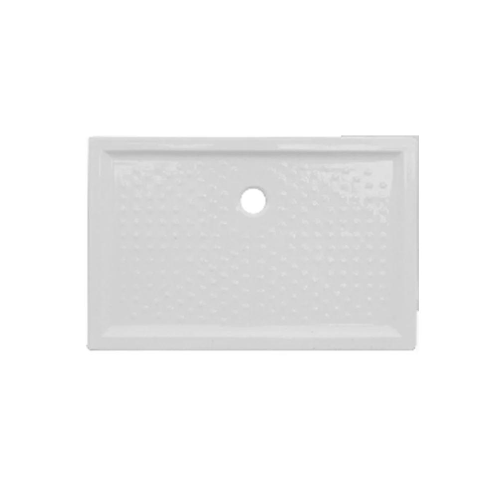 Plato de ducha rectangular cerámica blanca 72x90 con altura 6 cm