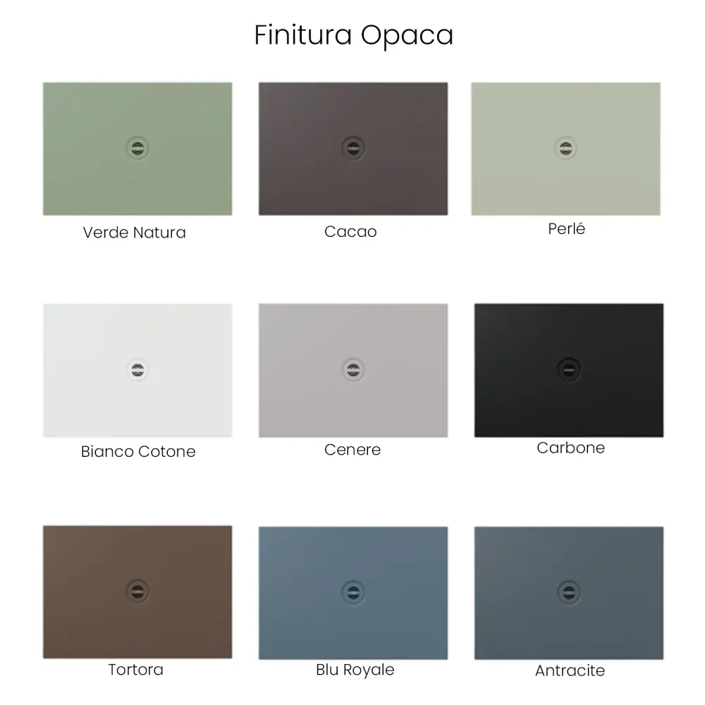 Plato de ducha rectangular de cerámica modelo SoloDue cm 160x90 negro luminoso