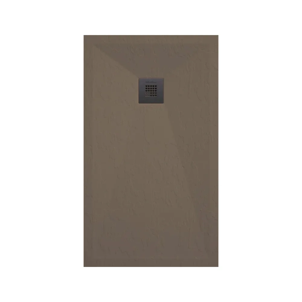 Plato de ducha de resina modelo Plus 100X120cm taupe pizarra