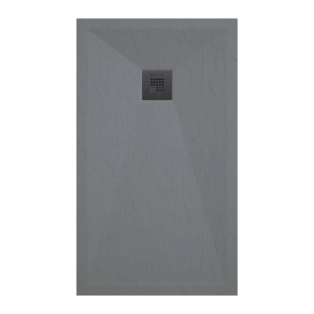 Plato de ducha de resina modelo Plus 80x110cm gris pizarra