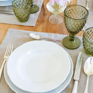 Plato Hondo Blanco Con Relieve Co con Compartimentos Ajustables