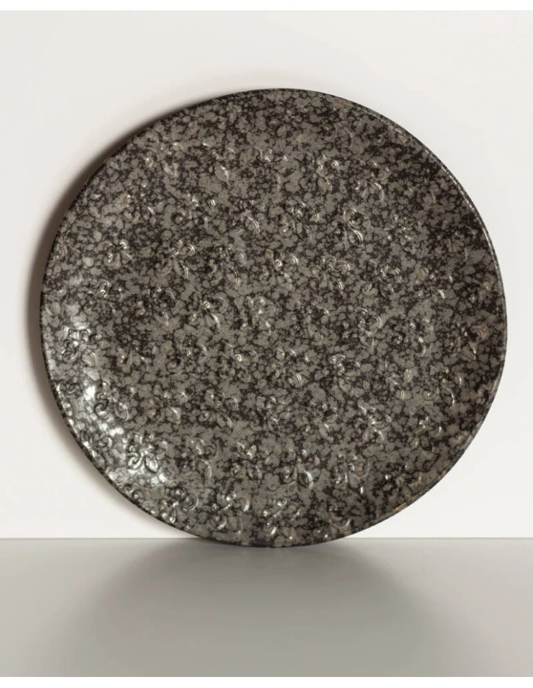 Plato llano Firenze negro Ø26.7 cm