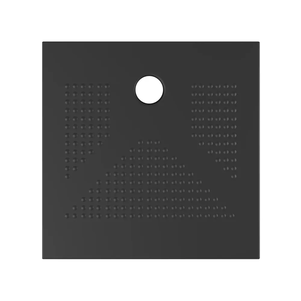 Profesional Certificado Plato de ducha cuadrado DocciaGo 90x90 cm en cerámica - Negro mate