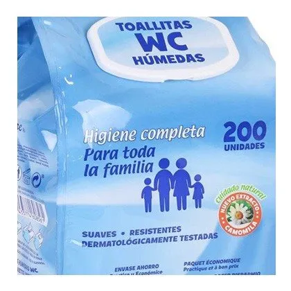 Desinfectante 200 unds Toallita WC Familiar con tapa